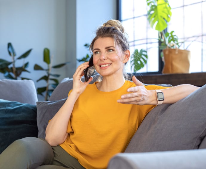 Women at home relaxing.